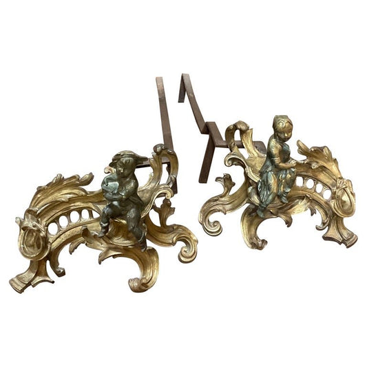 French Bronze Andirons (FB045)