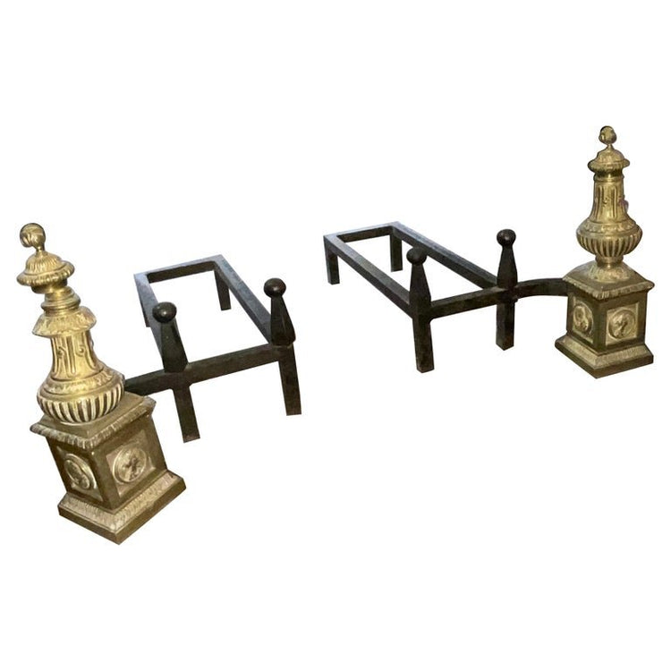 French Bronze Andirons