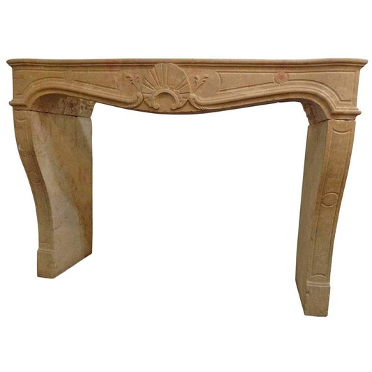French Limestone Mantel