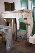 Antique French Limestone Mantel (ALCH574)
