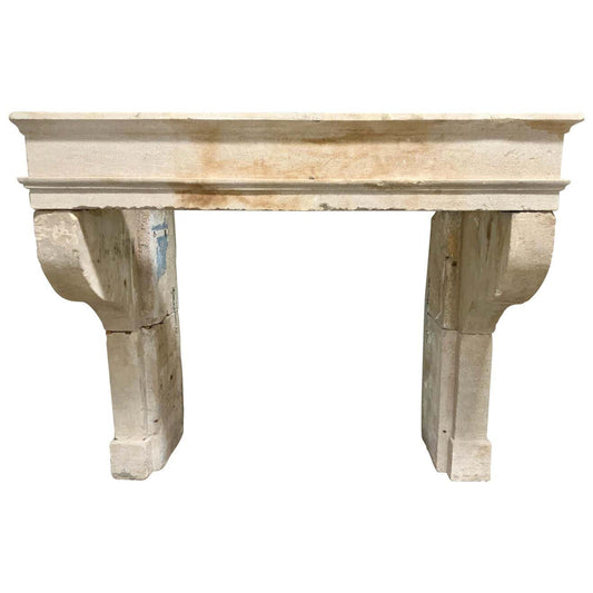 French Limestone Mantel