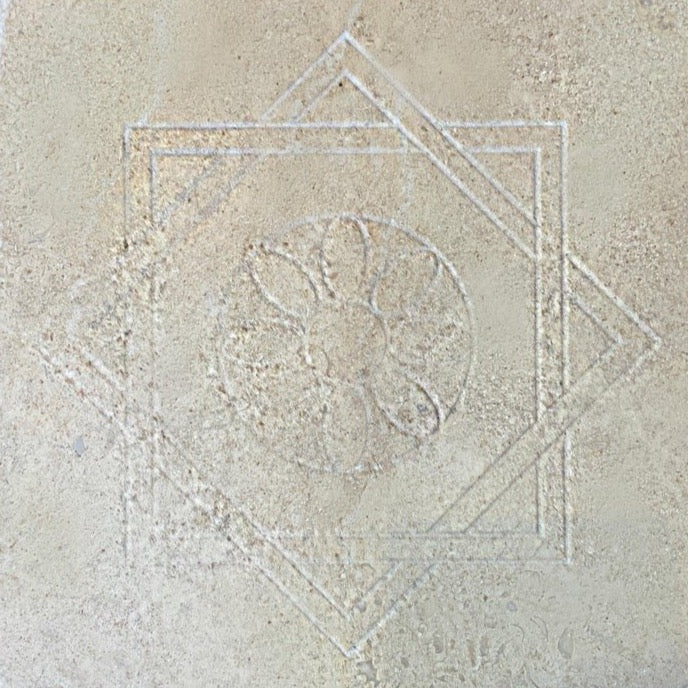 Custom Engraving Limestone Tile - Taupe Cathedral Finish