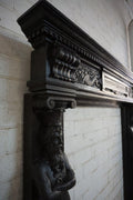 Antique Belgian Polished Bluestone Mantel (MCH1042)
