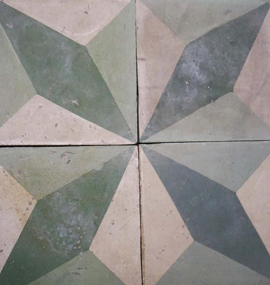 Reclaimed French Encaustic Reclaimed Tile