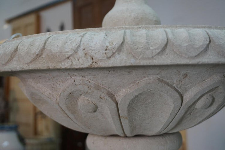 French Limestone Central Fountain