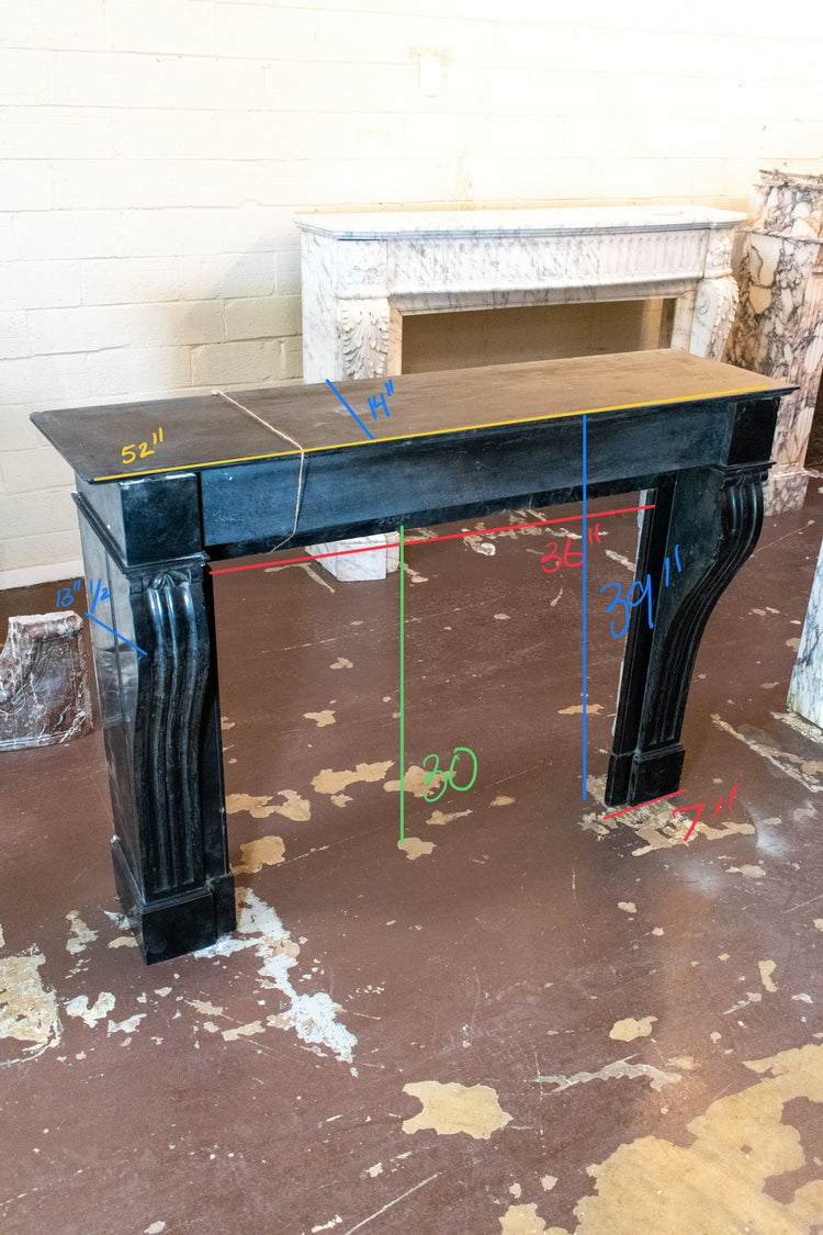 French Black Marble Mantel