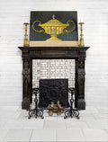 Antique Belgian Polished Bluestone Mantel (MCH1042)