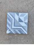 Reclaimed French Encaustic Geometric Concrete Tile (FL110)