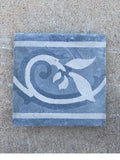 Reclaimed French Encaustic Geometric Concrete Tile (FL110)