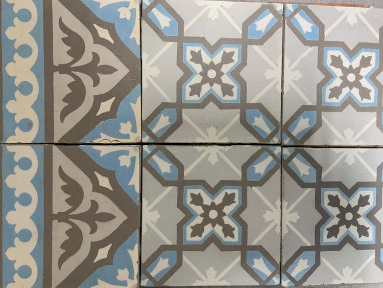 Reclaimed French Encaustic Concrete Tile