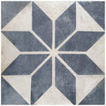 Reclaimed French Encaustic Geometric Concrete Tile (FL859)