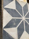 Reclaimed French Encaustic Geometric Concrete Tile (FL859)