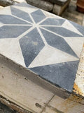 Reclaimed French Encaustic Geometric Concrete Tile (FL859)