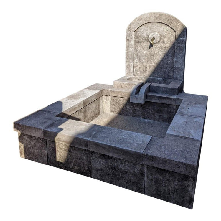 Contemporary French Limestone Wall Fountain