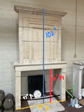 Antique French Limestone Fireplace (M-P79G)