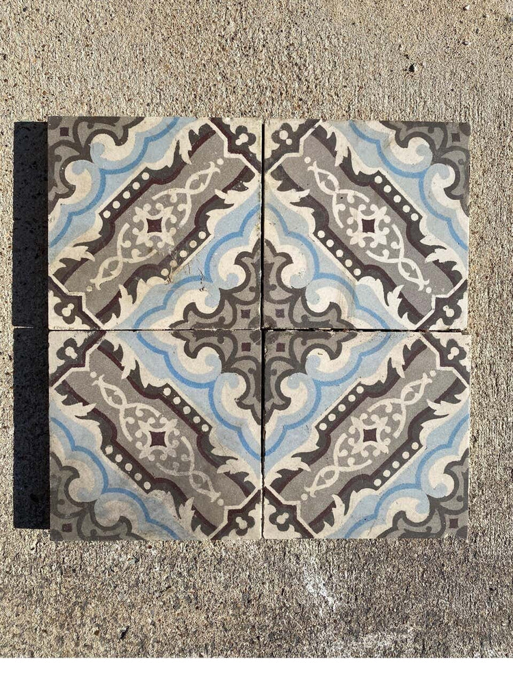 Reclaimed French Encaustic Concrete Tile