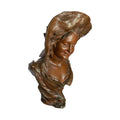 Antique French Signed Bronze Bust Sculpture (X3308)