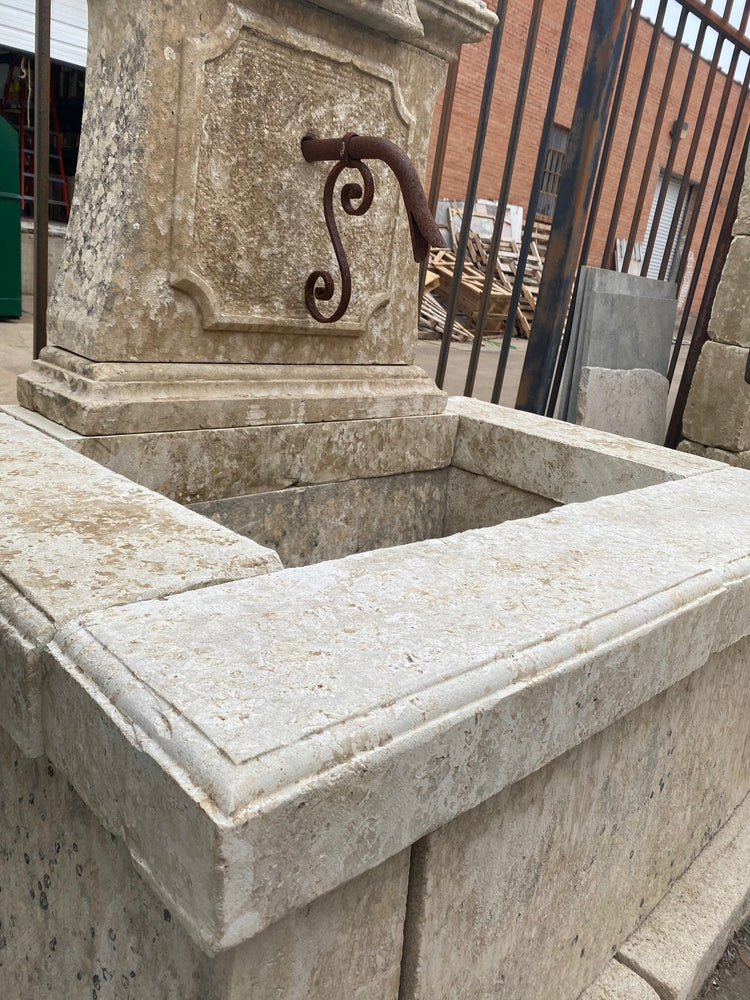 Antique French Limestone Wall Fountain