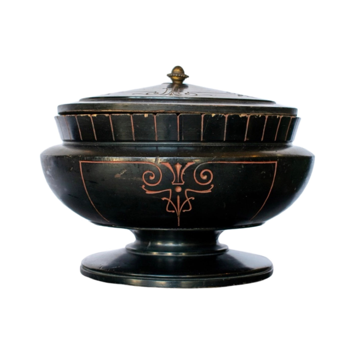 Antique Greek Wooden Container (HD-96BB)