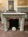 Antique French White Carrara Marble Mantel (M-W2LP)