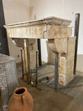 Antique French Limestone Mantel (ALCH574)
