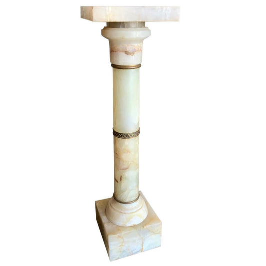 French Onyx Marble Pedestal