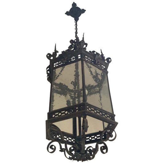 French Bronze Chateau Lantern