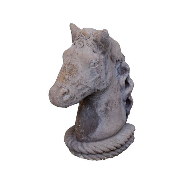 French Terracotta Horsehead Bust