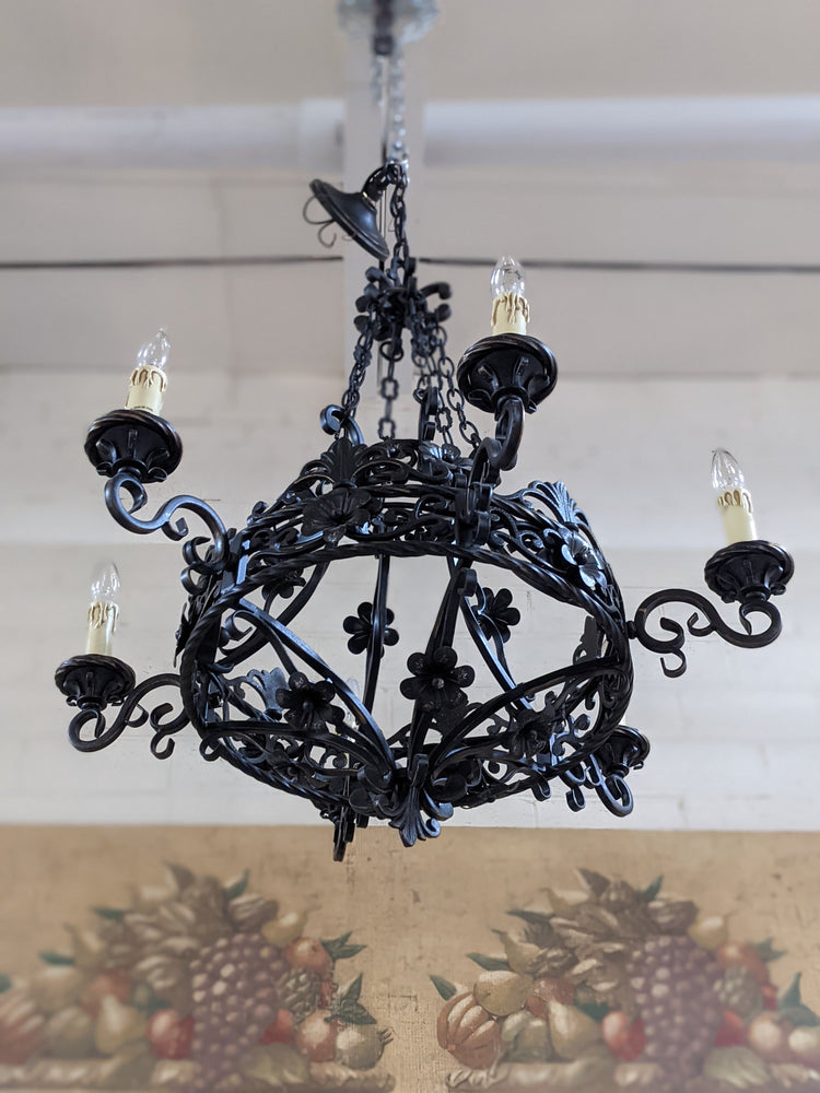 French Iron Chandelier