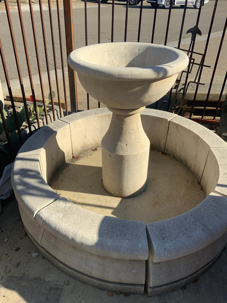 French Central Limestone Fountain
