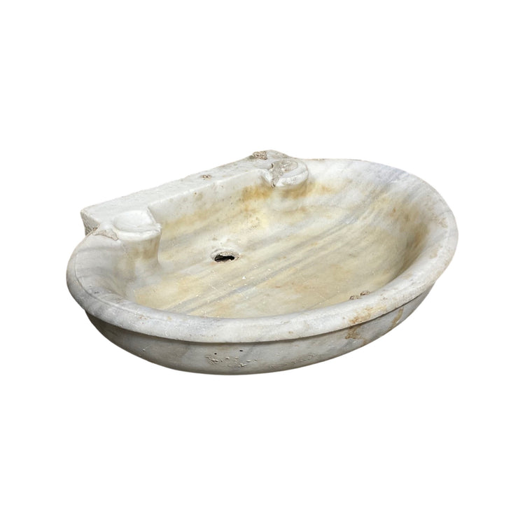 French White Marble Oval Sink