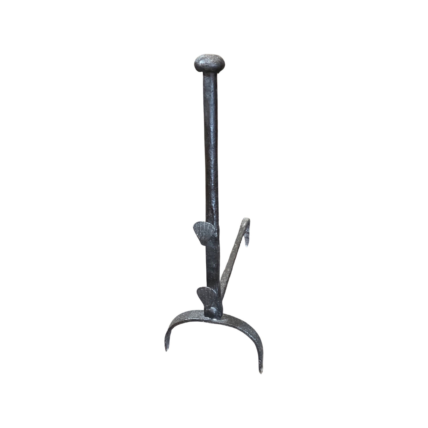 Antique French Single Iron Andiron (FA-19H2)