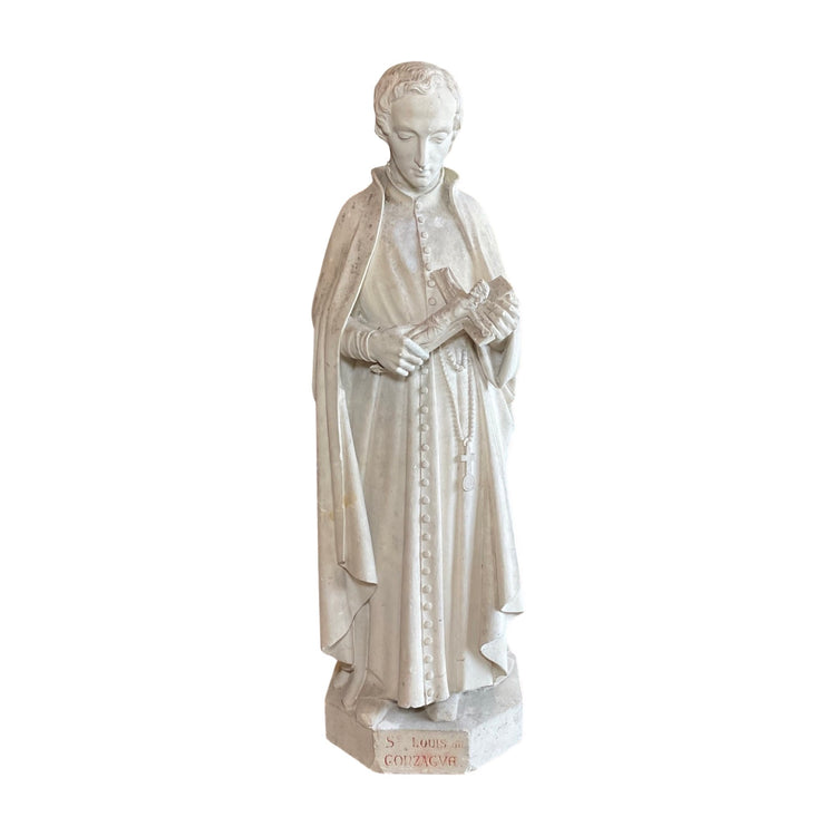 French Limestone Saint Sculpture