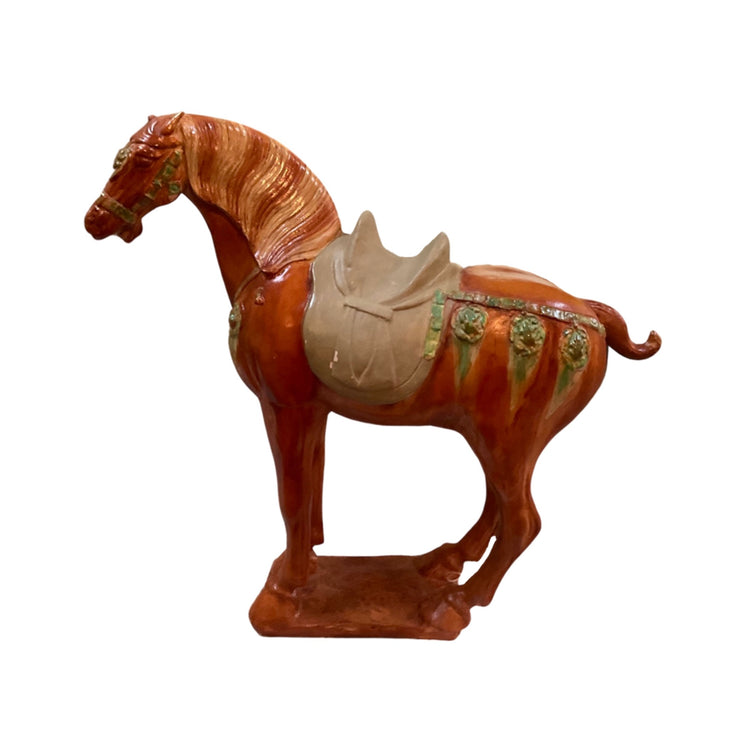 French Terracotta Horse Statue