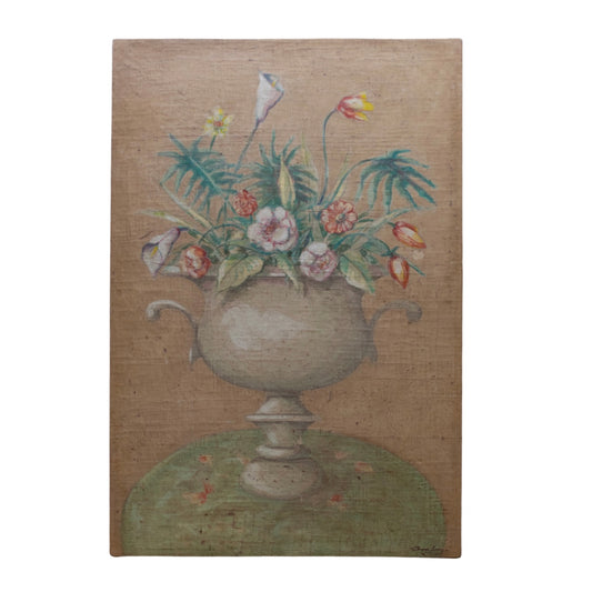 Floral Planter Painting By Jacques Lamy