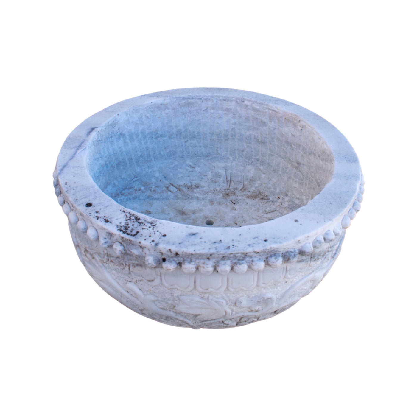 Italian White Marble Planter (V-1103)