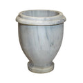 Greek White Carrara Polished Marble Urn (V-MOP4)