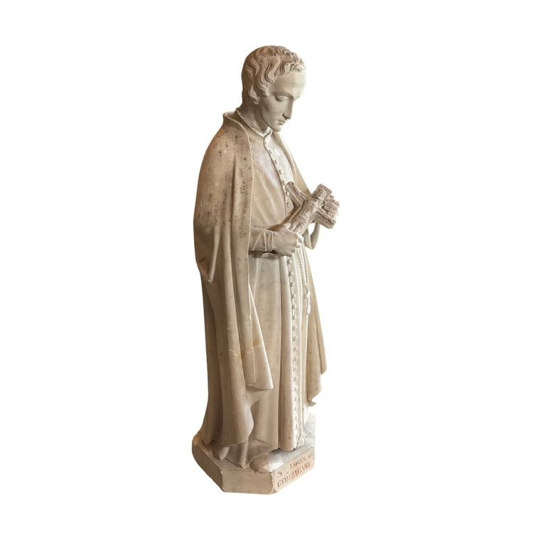 French Limestone Saint Sculpture