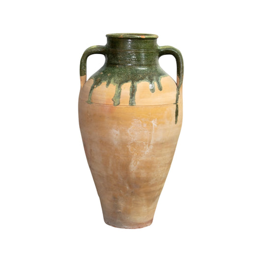 Greek Terracotta Glazed Trim Vessel