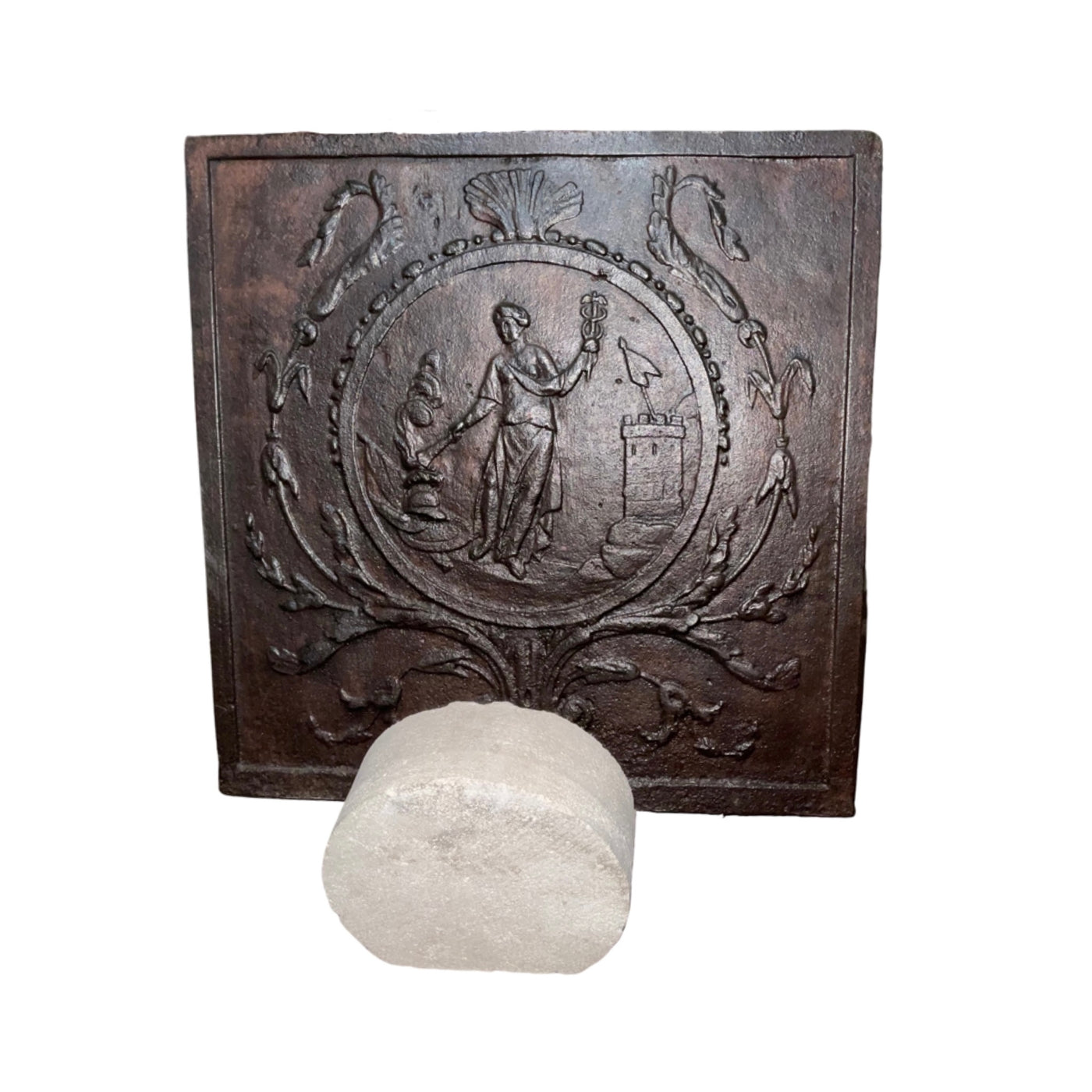 Antique French Iron Fireback (FA-QXHS)