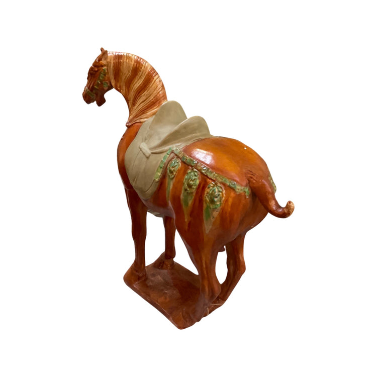 French Terracotta Horse Statue