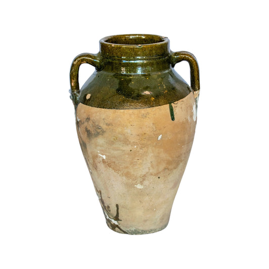 Greek Terracotta Glazed Trim Vessel