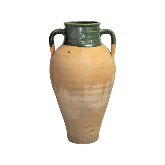 Greek Terracotta Glazed Trim Vessel