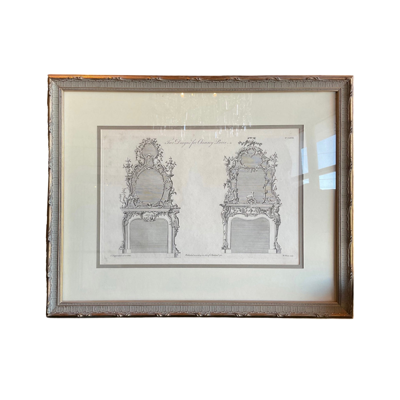 Antique French Architectural Framed Print (HD-42M8)