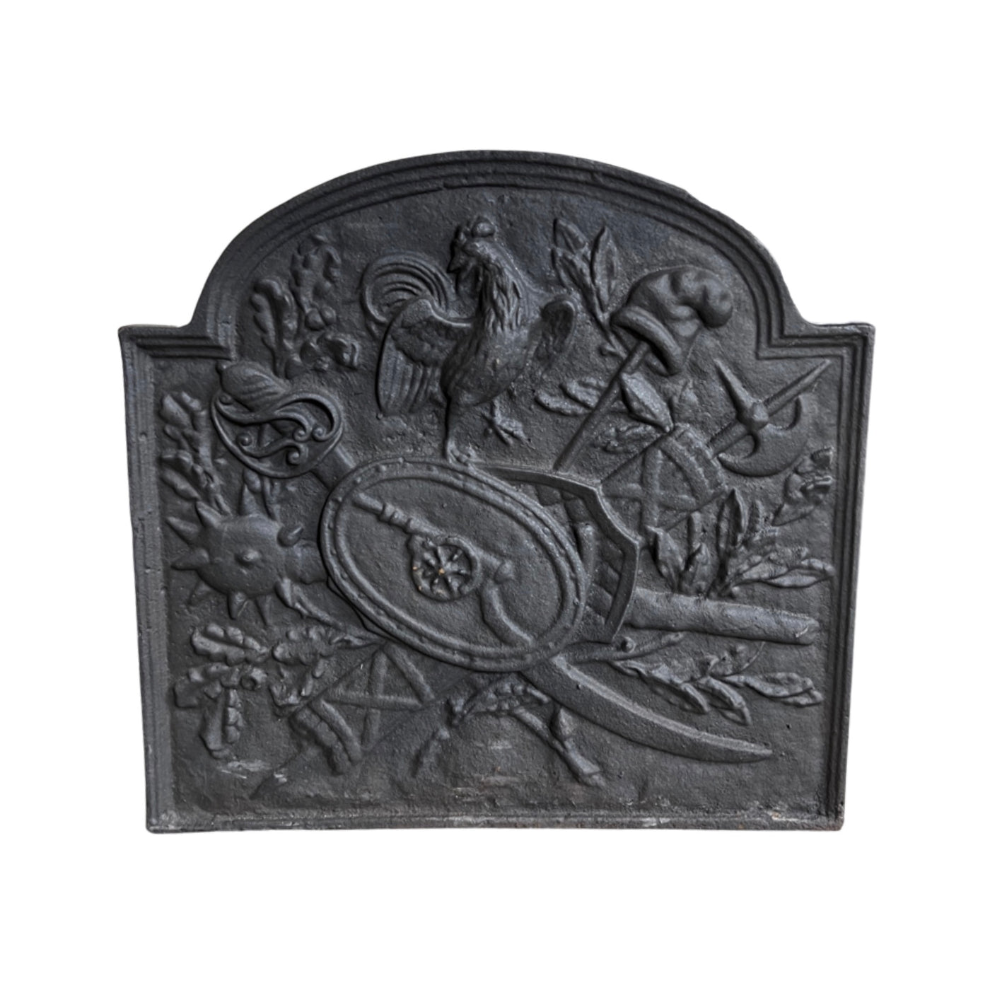 Antique French Iron Fireback (FA-E2UJ)