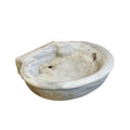 Antique French White Carrara Marble Sink - (S-1RMD)