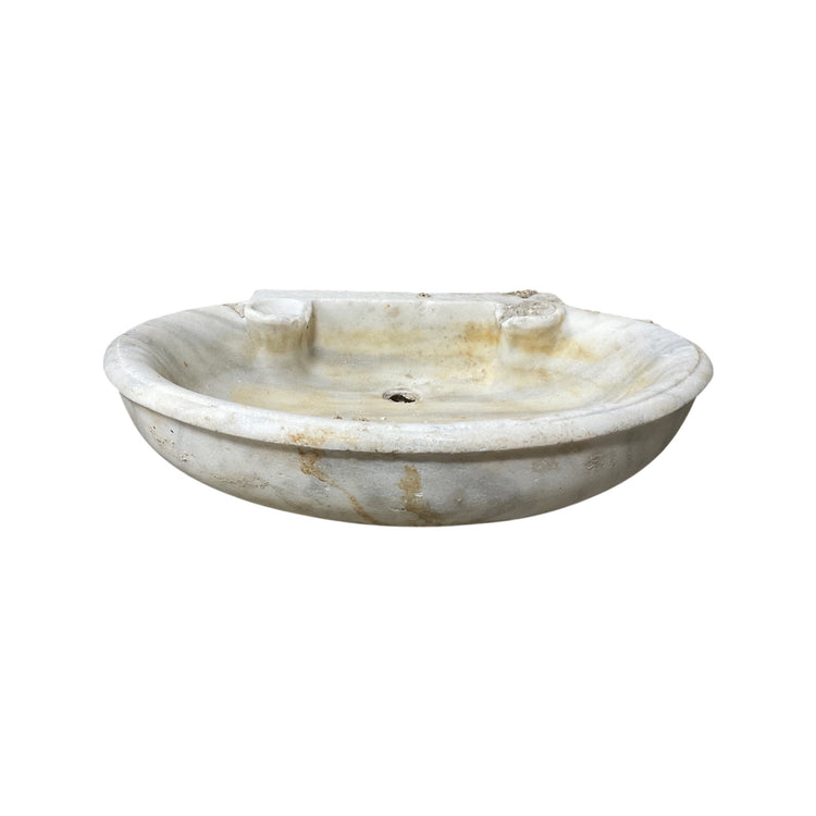 French White Marble Oval Sink