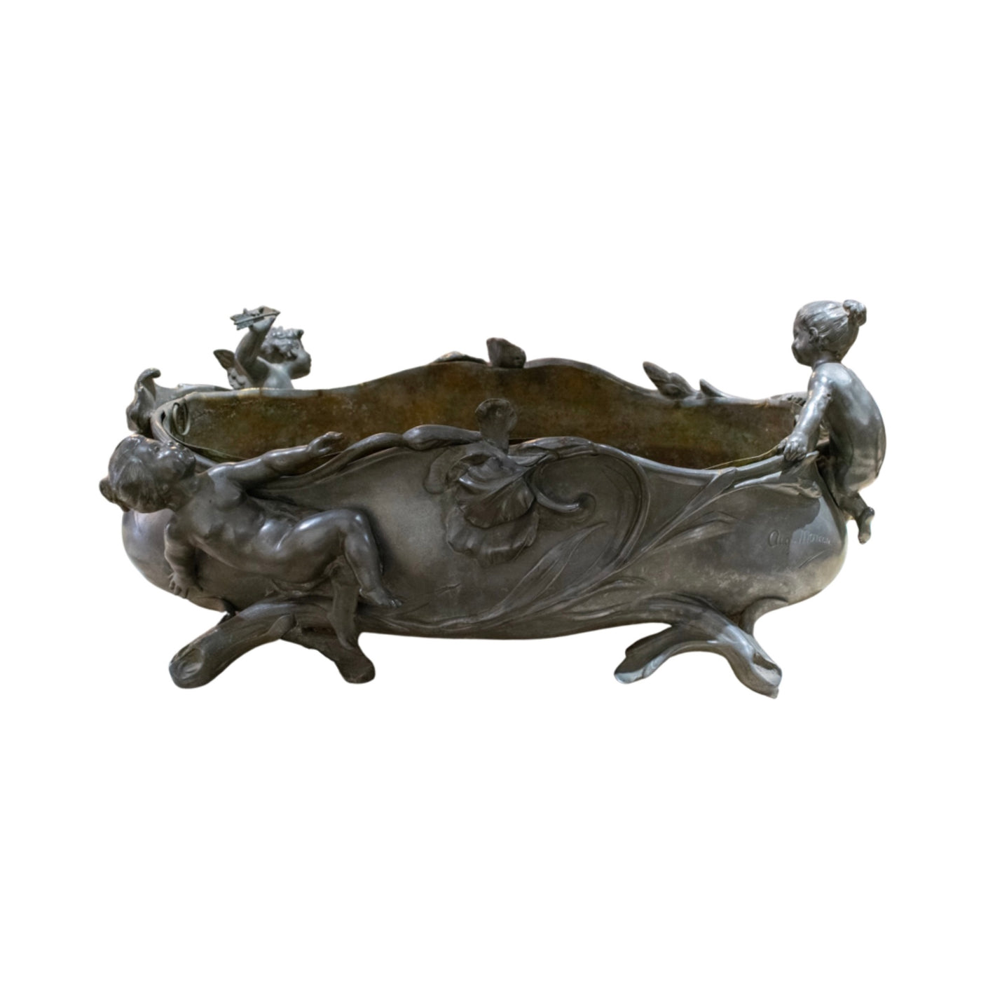 Antique French Pewter Centerpiece (HD-RECU)