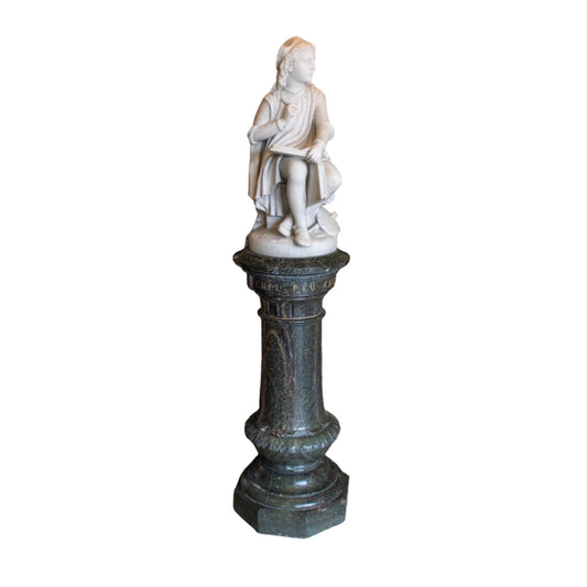 Italian Marble Sculpture With Base