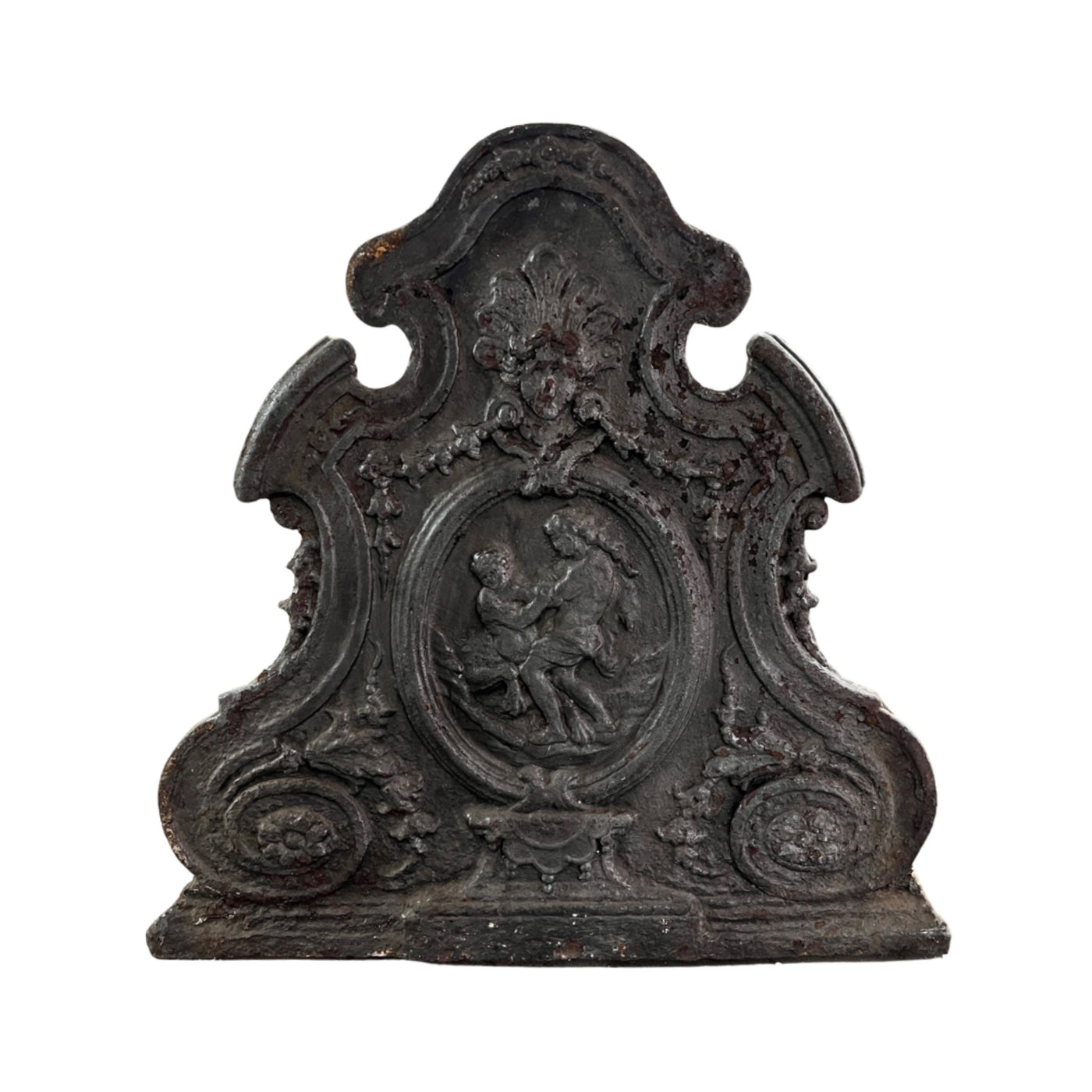 Antique French Iron Fireback (FA-7M41)